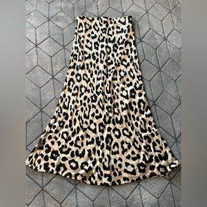 H&M Satin Leopard Print Women's Skirt